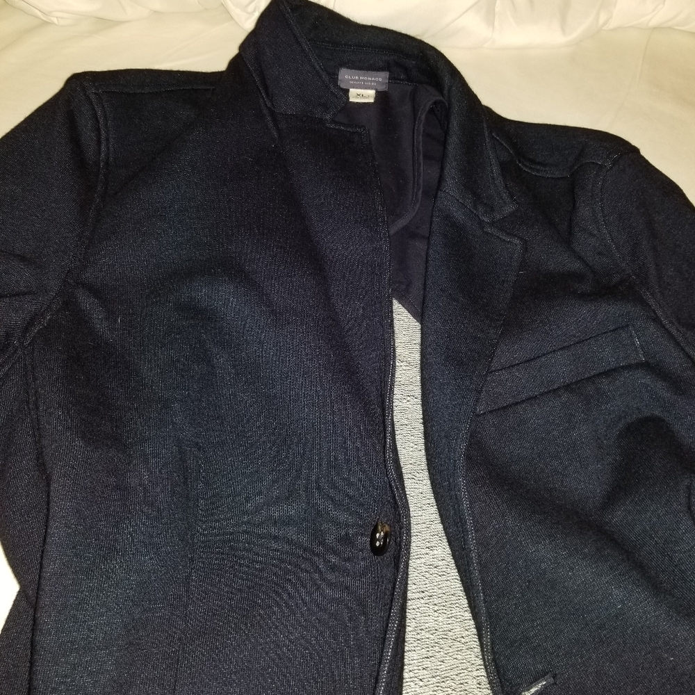 Club Monaco Men’s Cotton Genuine Indigo Blazer Navy Size XL